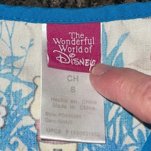 Disney Winnie The Pooh And Eeyore Chibi “Be Happy” Scrub Top - Picture 6 of 6